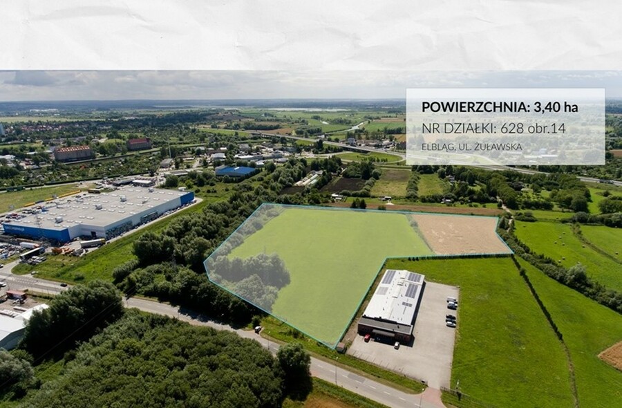 Elbląg, Teren inwestycyjny przy ulicy Żuławskiej Elbląg, Teren inwestycyjny przy ulicy Żuławskiej