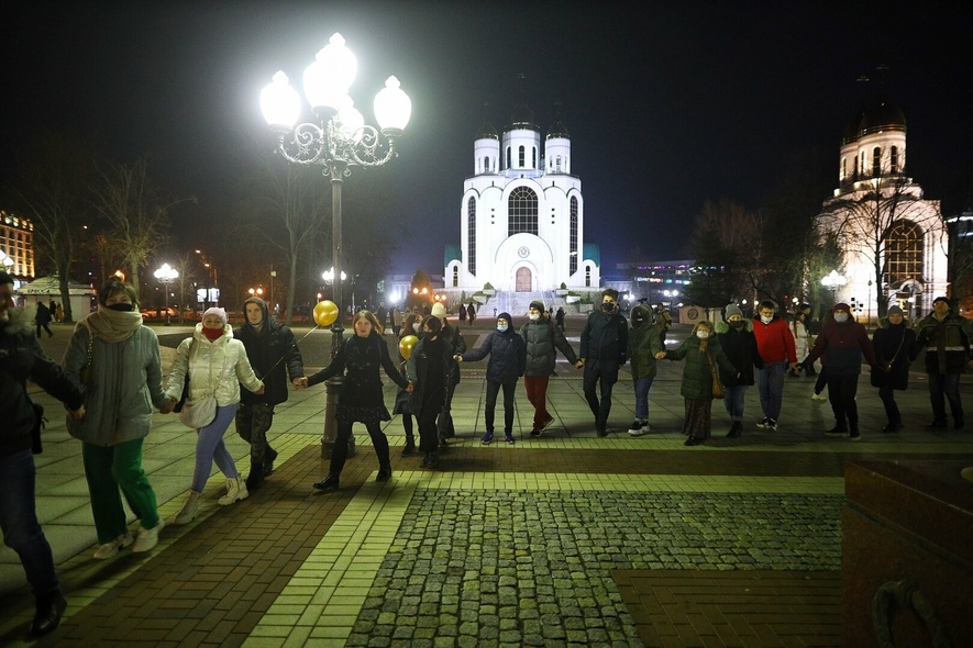 Elbląg, Mieszkańcy Kaliningradu protestują