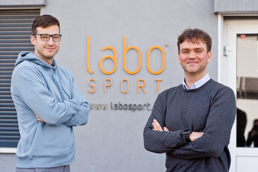 Elbląg, Piotr Matkiewicz (z lewej) i Marcin Florek z Labosport, organizatora Ultra Wysoczyzny Elbląg, Piotr Matkiewicz (z lewej) i Marcin Florek z Labosport, organizatora Ultra Wysoczyzny