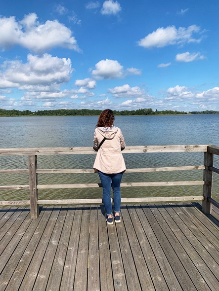 Elbląg, Autorka nad jeziorem Plaskim Elbląg, Autorka nad jeziorem Plaskim