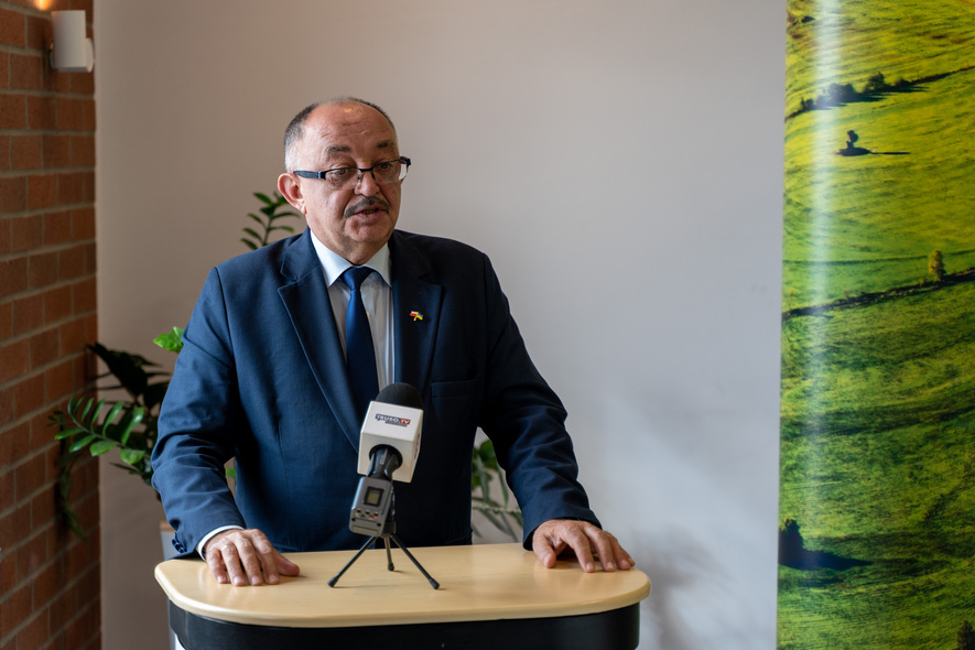 Elbląg, Miron Sycz, wicemarszałek województwa warmińsko - mazurskiego opowiadał o drogach wodnych Elbląg, Miron Sycz, wicemarszałek województwa warmińsko - mazurskiego opowiadał o drogach wodnych