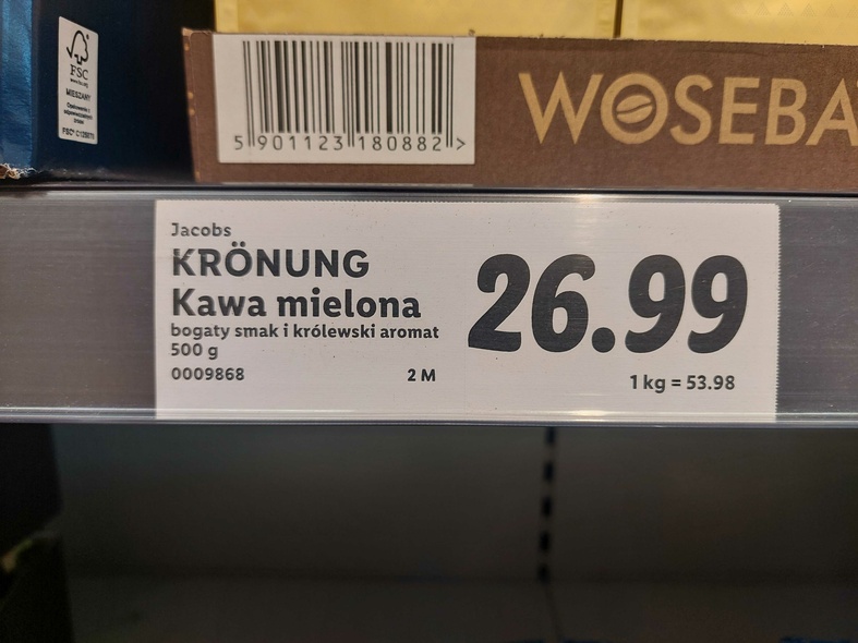 Elbląg, Kawy nie znaleźliśmy, ale cenę za nią już tak. Elbląg, Kawy nie znaleźliśmy, ale cenę za nią już tak.