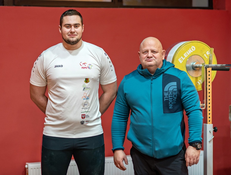 Elbląg, Tomasz Talewicz i trener Grzegorz Rajkowski Elbląg, Tomasz Talewicz i trener Grzegorz Rajkowski