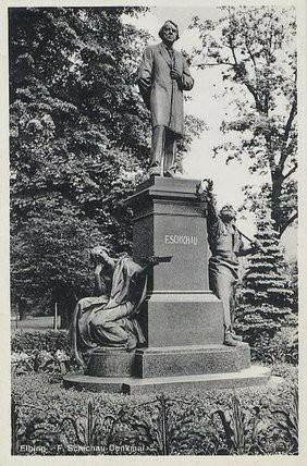 Elbląg, Przedwojenny pomnik Schichaua w Elblągu (arch. portEl.pl)