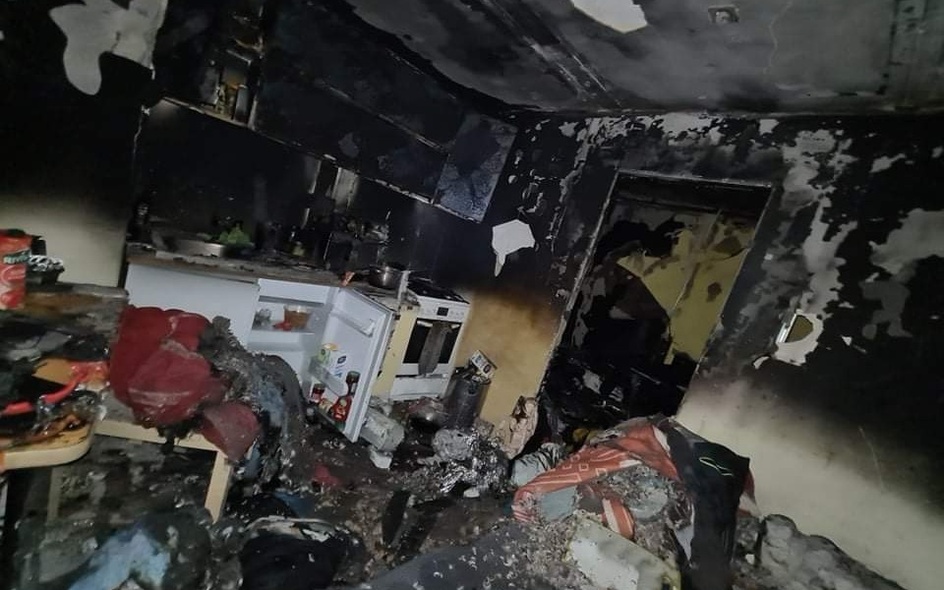 Elbląg, Skutki pożaru przy Suwalskiej, Elbląg, Skutki pożaru przy Suwalskiej,