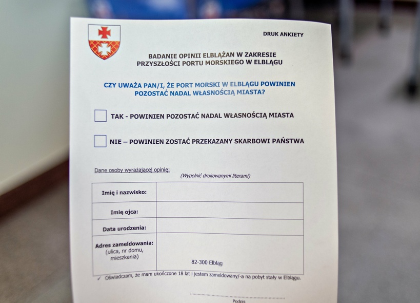 Elbląg, Tak wygląda karta do głosowania Elbląg, Tak wygląda karta do głosowania