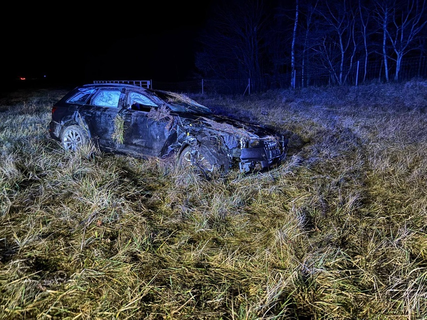 Elbląg, Uderzył w przepust i dachował Elbląg, Uderzył w przepust i dachował