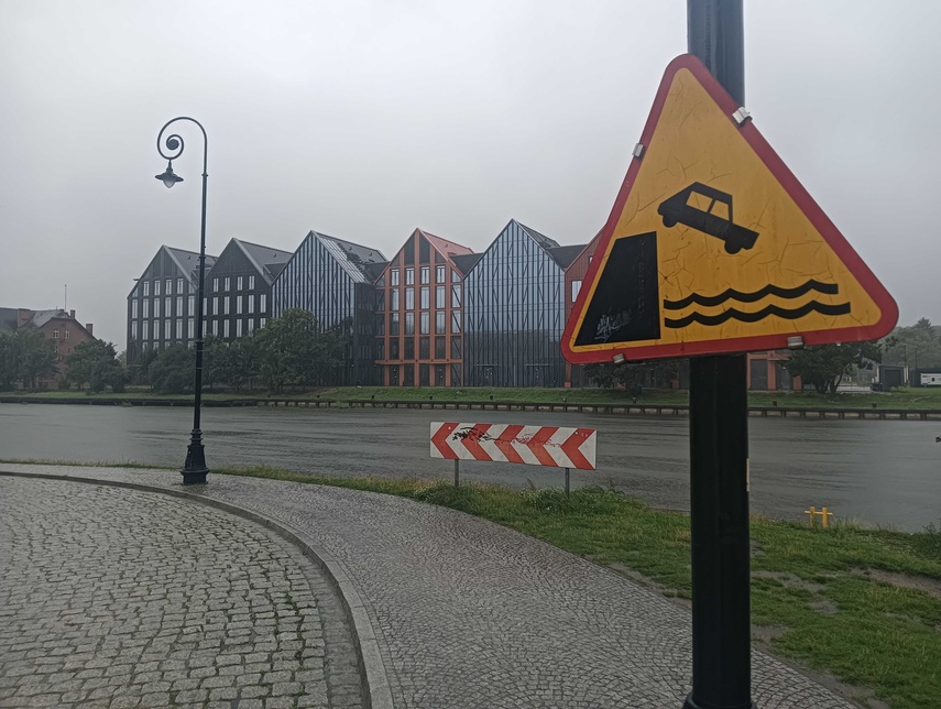 Elbląg, Rzeka Elbląg po godz. 10, 28 lipca.