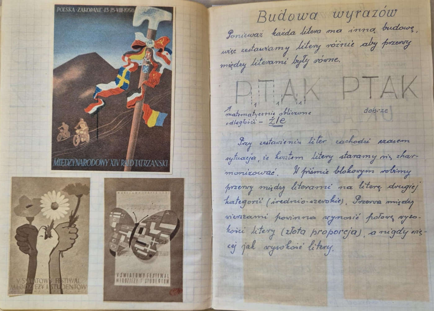 Elbląg, V Festiwal Młodzieży i Studentów odbywał się w Warszawie latem 1955 r.,