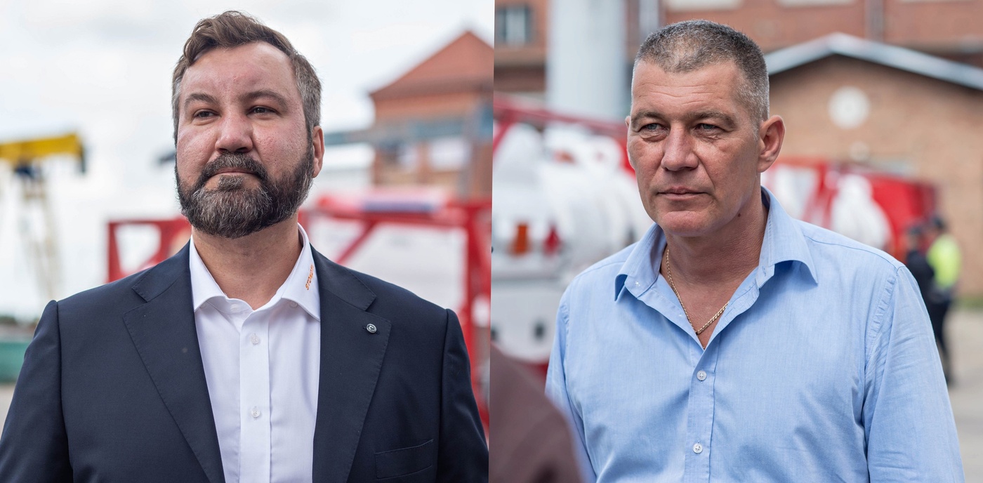 Od lewej Wojciech Walencik i Dariusz Olcen.