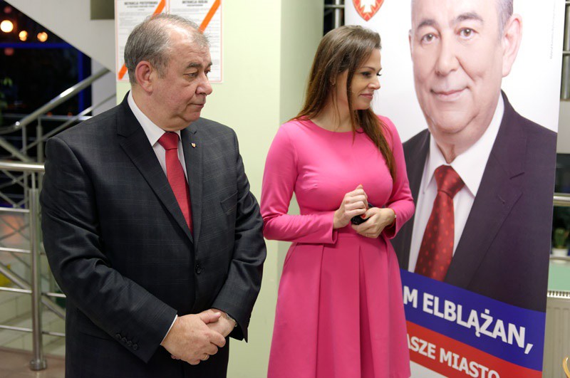 Elbląg, Jerzy Wilk i Monika Borzdyńska w sztabie PiS Elbląg, Jerzy Wilk i Monika Borzdyńska w sztabie PiS