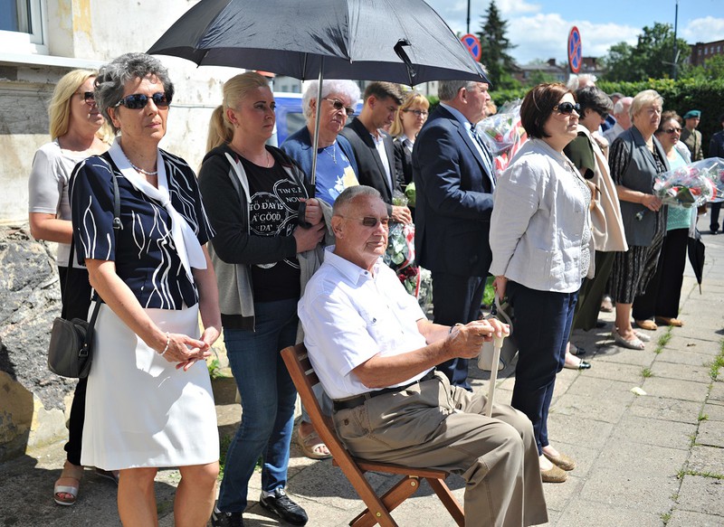 Elbląg, Józef Olejniczak (na krzesełku), ostatni żyjący świadek tamtych wydarzeń