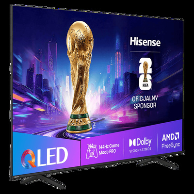 Elbląg Sprzedam 4 miesieczny Telewizor Hisense 65E7Q PRO 65 QLED 4K 144Hz Smart TV (Stan Idealny) W zestawie: karton,