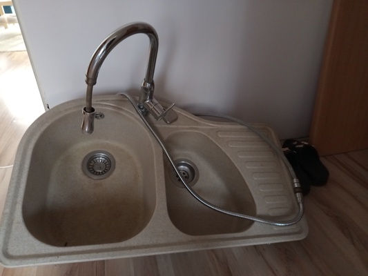 Elbląg Sprzedam zlew kuchenny dwukomorowy wraz z baterią