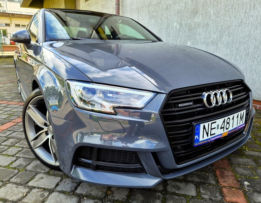 Elbląg Audi A3 Sedan&nbsp; 2.0Benz&nbsp; 220Km 2017Rok Zwinne Miejskie Autko Quattro-Wspomaganie Kierownicy Tempomat