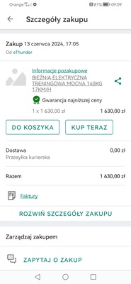 Elbląg Sprzedam nową raz użytą i złożoną bieżnie składaną do biegania elektryczna do biegania 140 kilo aplikacja