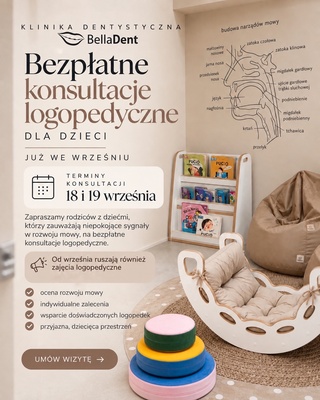 Elbląg BEZPŁATNE KONSULTACJE LOGOPEDYCZNE DLA DZIECI W BELLADENT ELBLĄG