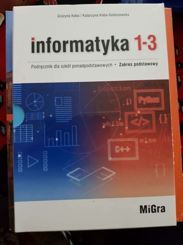 Elbląg Na sprzedaż mam zestaw podręczników do informatyki dla szkół ponadpodstawowych, zakres podstawowy, autorstwa