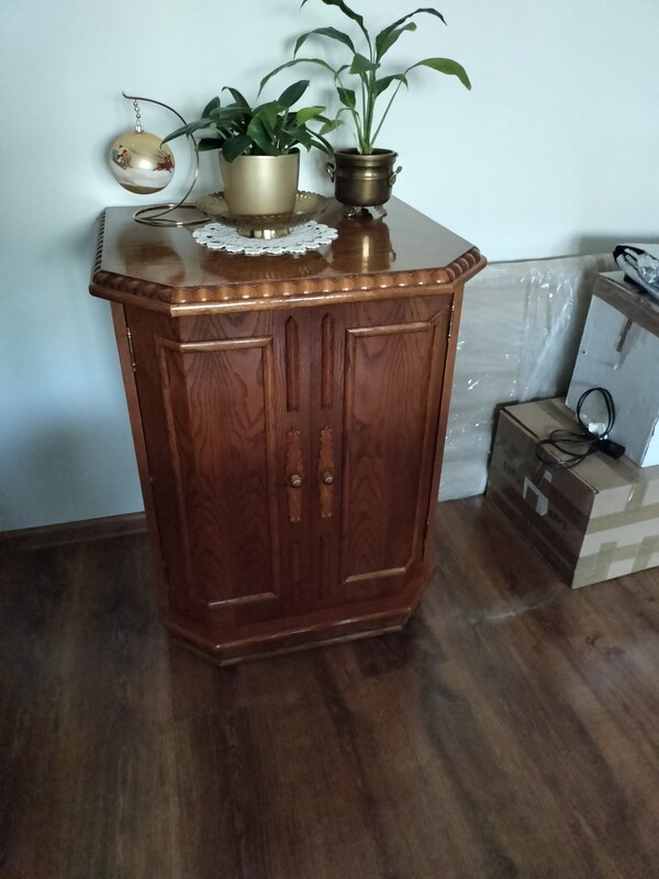 Elbląg ZA SYMBOLICZNE 200ZŁ ODDAM KOMPLET MEBLI BYDGOSKICH DREWNO I OKLEINA NATURALNA DĄB, KOMODA 125 CM DŁUGOŚCI, 2