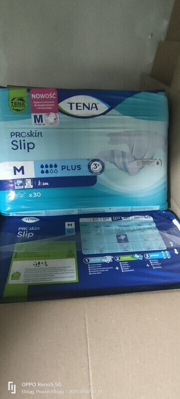 Elbląg Mam do sprzedania pieluchy dla dorosłych Tena Proskin Slip rozmiar M PLUS 30szt.. /kilka opakowań/ Produkt jest
