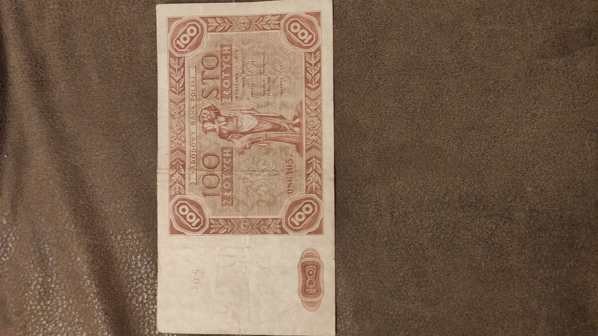 Elbląg Sprzedam banknot 100 zł z datą 15 lipca 1947 roku. Jest to autentyczny banknot z tamtego okresu, wydany przez