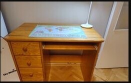 Elbląg sprzedam biurko sosnowe, blat do renowacji