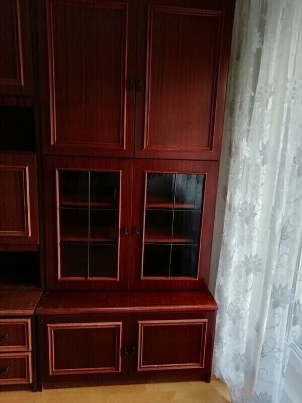 Elbląg Sprzedam meblościankę Bałtyk kolor mahoń mat ( serwantka, barek, szafka na telewizor z nadstawką, szafa
