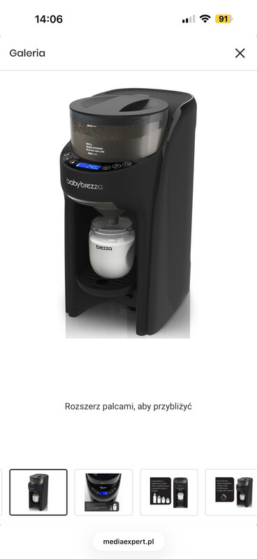 Elbląg Sprzedam ekspres do mleka modyfikowanego baby brezza czarny, cena 650.Mleko modyfikowane bebilon advance