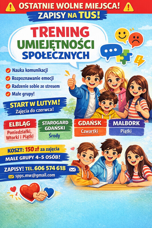 Elbląg Zajęcia TUS w Elblągu dla dzieci i młodzieży!