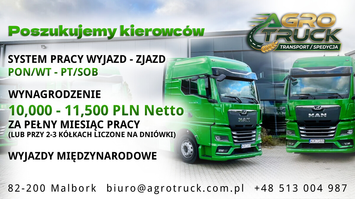 Elbląg Kierowca C+E – transport międzynarodowy | Malbork