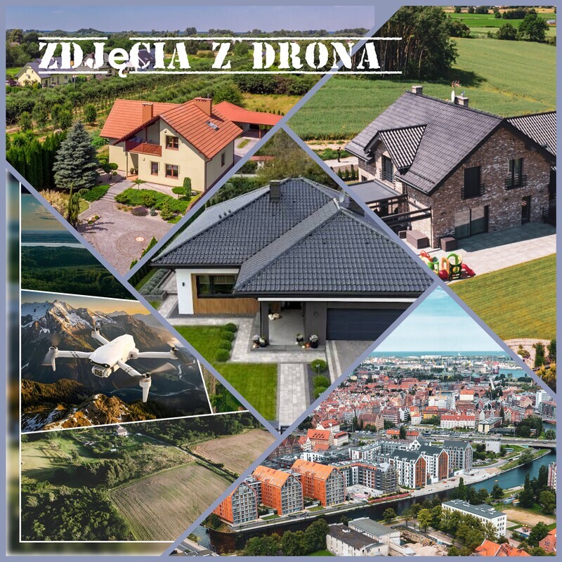Elbląg Profesjonalne zdjęcia z drona! Zdjęcia wysokiej rozdzielczości: działki budowlane, rolne, budynki, domy Zdjęcia