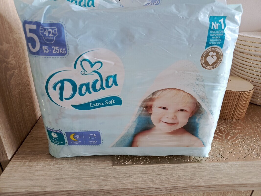 Elbląg Witam. Paplmpersy Dada 5 15-25kg paczka pampersów 20zł