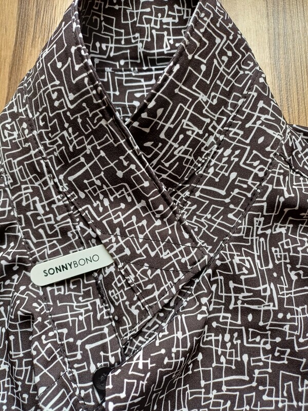 Elbląg NOWA bez metki koszula wizytowa elegancka SONNY BONO rozmiar L męska lub unisex świetny nowoczesny print  (na