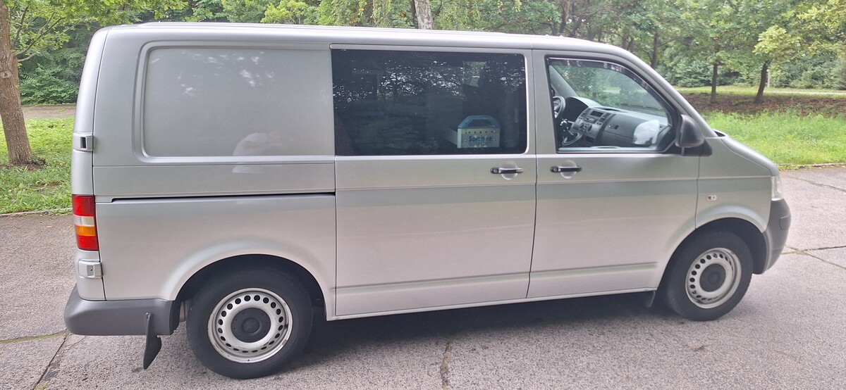 Elbląg Transporter VW T5 Benzyna 2,0 MPI Zabudowa warsztatowa bezwypadkowy 158 tys. km