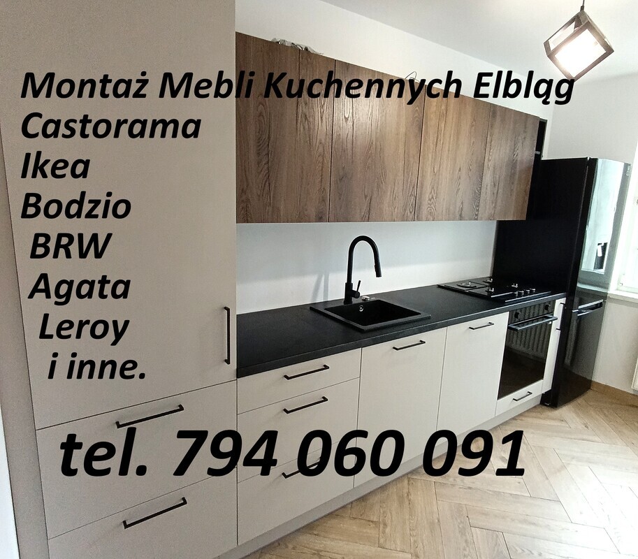 Elbląg 🛠️ Montaż Mebli Kuchennych Szafy Komody IKEA, CASTORAMA, AGATA, BRW, BODZIO i inne.