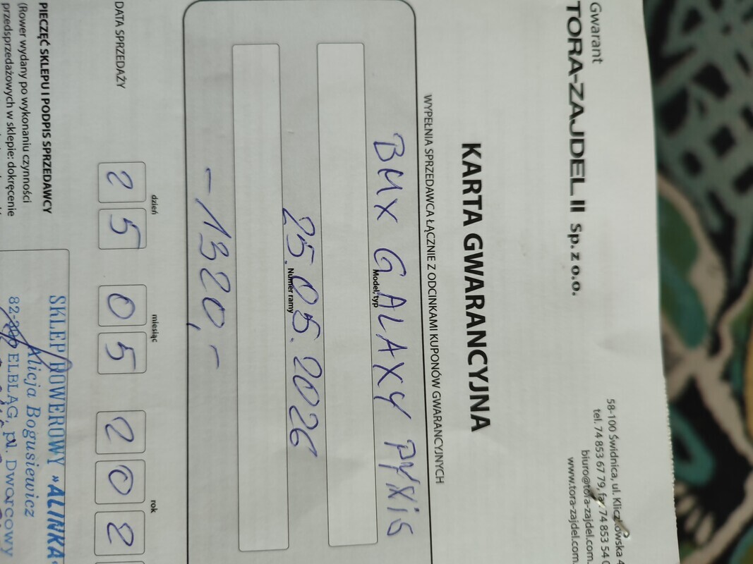 Elbląg Sprzedam nowego BMX jest dwuletnia gwarancja kupowany był w maju nieudany prezent. Kola 20 cali. 
Zakupiony był