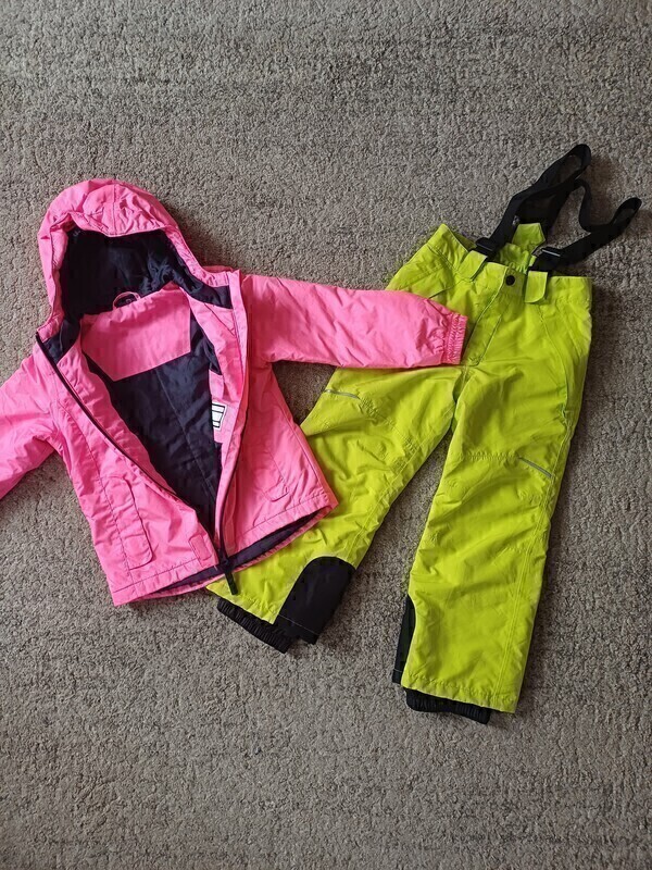 Elbląg Kurtka i spodnie narciarskie, rozmiar 110-116 na 4-6 lat, używane przez jedno dziecko, stan bdb