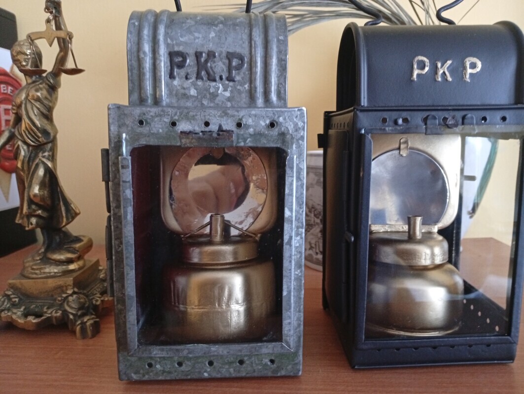 Elbląg sprzedam 2 lampy konduktorskie karbidowe po renowacji atrakcyjny wygląd do kolekcji lub wystroju wnętrza