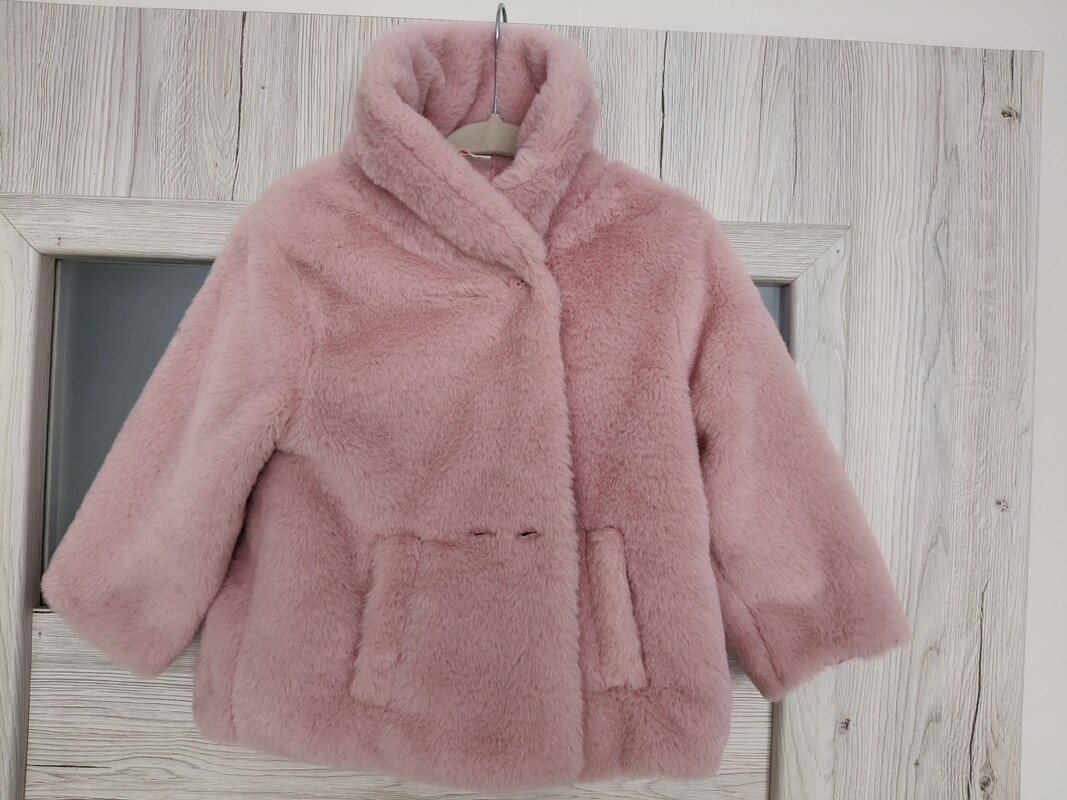 Elbląg Sprzedam płaszczyk dla dziewczynki, w kolorze jasny róż, w roz.86.