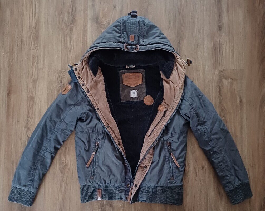 Elbląg Kurtka męska NAKETANO, rozmiar M, ocieplana misiem, stan doskonały, wysoka jakość, niemiecka stretwearowa marka