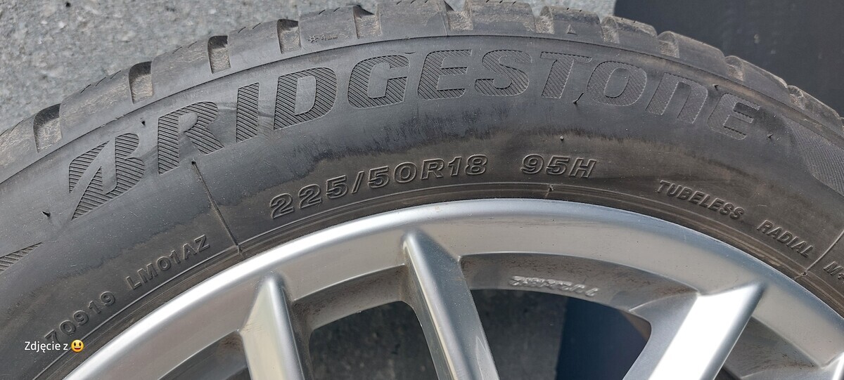 Elbląg SPRZEDAM KOMPLET KÓŁ ZIMOWYCH DO LEXUSA NX LUB UX LUB TOYOTA BRIDGESTONE 225/50R18
