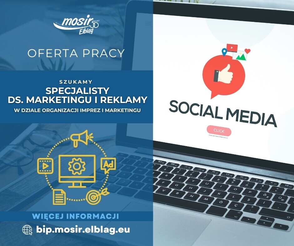 Elbląg Miejski Ośrodek Sportu i Rekreacji w Elblągu poszukuje kandydata na stanowisko: specjalista ds.