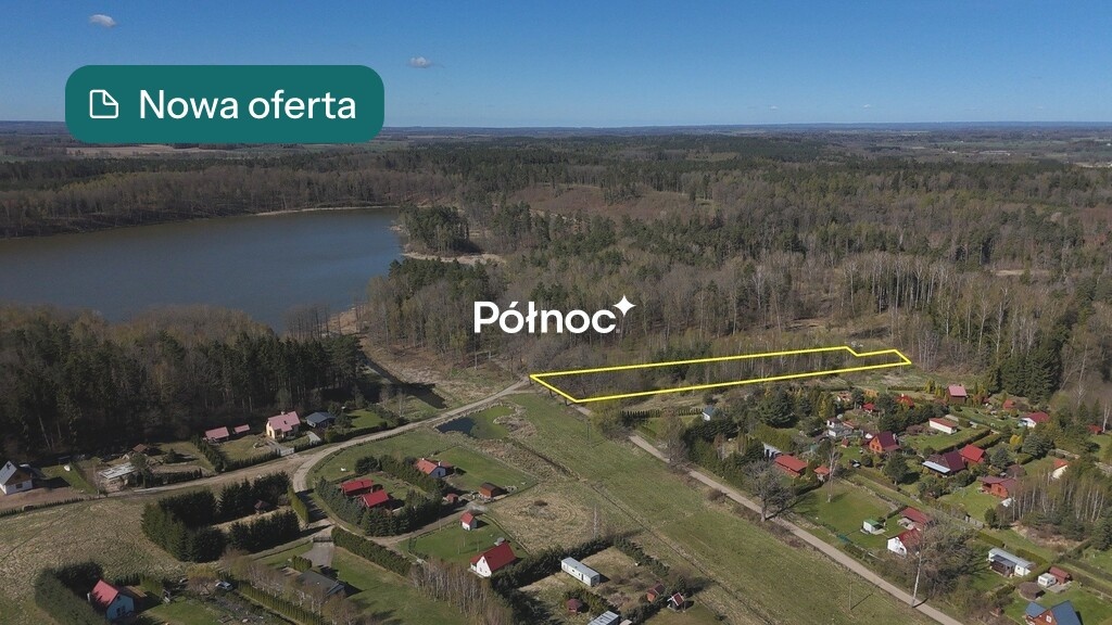 Elbląg PÓŁNOC NIERUCHOMOŚCISprzedam działkę - Glebiska.&nbsp;Wyjątkowa działka nad jeziorem Taftowo – Glebiska, gm.