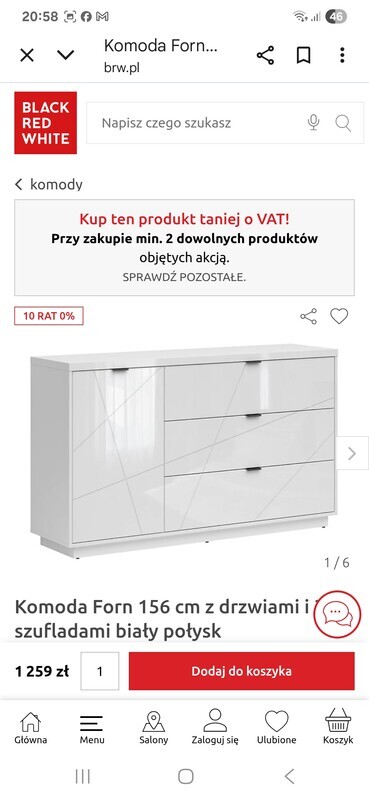 Elbląg Sprzedam szafe 1100 zł oraz komode 800 zł