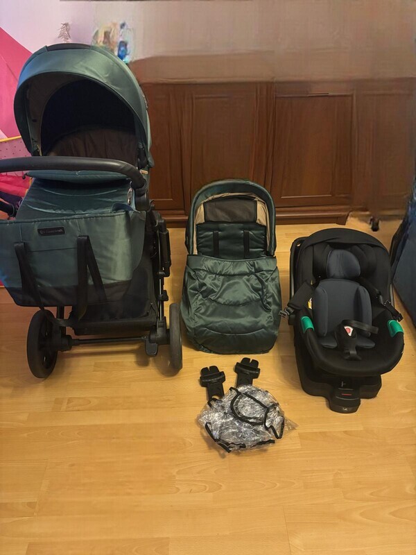Elbląg Sprzedam wyprawkę dla dziecka wszystko w stanie bardzo dobrym. : wózek trzy w jednym plus isofix, łóżeczko