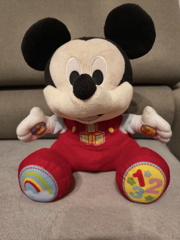 Elbląg Sprzedam interaktywną maskotkę Myszka Miki. Stan bardzo dobry. Słodki pluszak z mięciutkiego materiału stanie