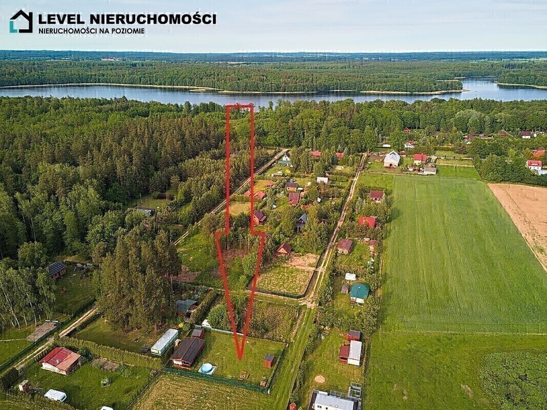 Elbląg LEVEL NIERUCHOMOŚCI Działka nad jeiorem z domkiem Szymonowo NIERUCHOMOŚCINA POZIOMIE