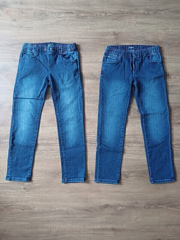 Elbląg 2x spodnie jeansowe marki s. Olivier rozmiar 140,regulacja w pasie stan bdb. Polecam dla bliźniaków.