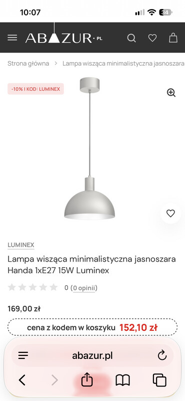 Elbląg sprzedam jasnoszarą lampę wiszącą Handa, 1xE27,używana w bardzo dobrym stanie.