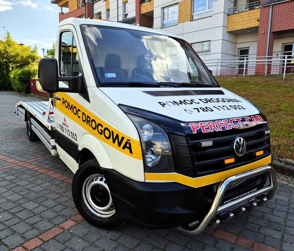 Elbląg Volkswagen Crafter Laweta 2.5Diesel 125KM 2007Rok 3-Osobowa Doinwestowana-Klimatyzacja Poduszki Powietrzne